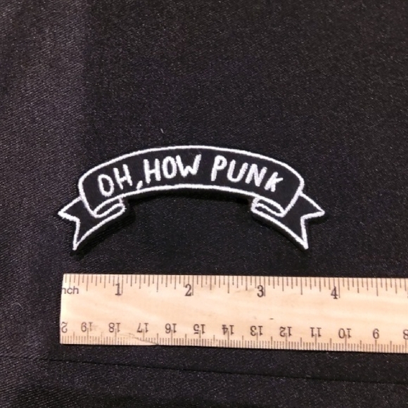 Black Punk Patch Iron On - Picture 2 of 2
